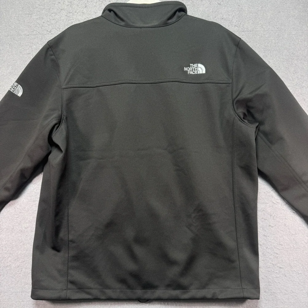 The‎ North Face Mens Black Finxera Logo Windwall Soft Shell Jacket Full Zip